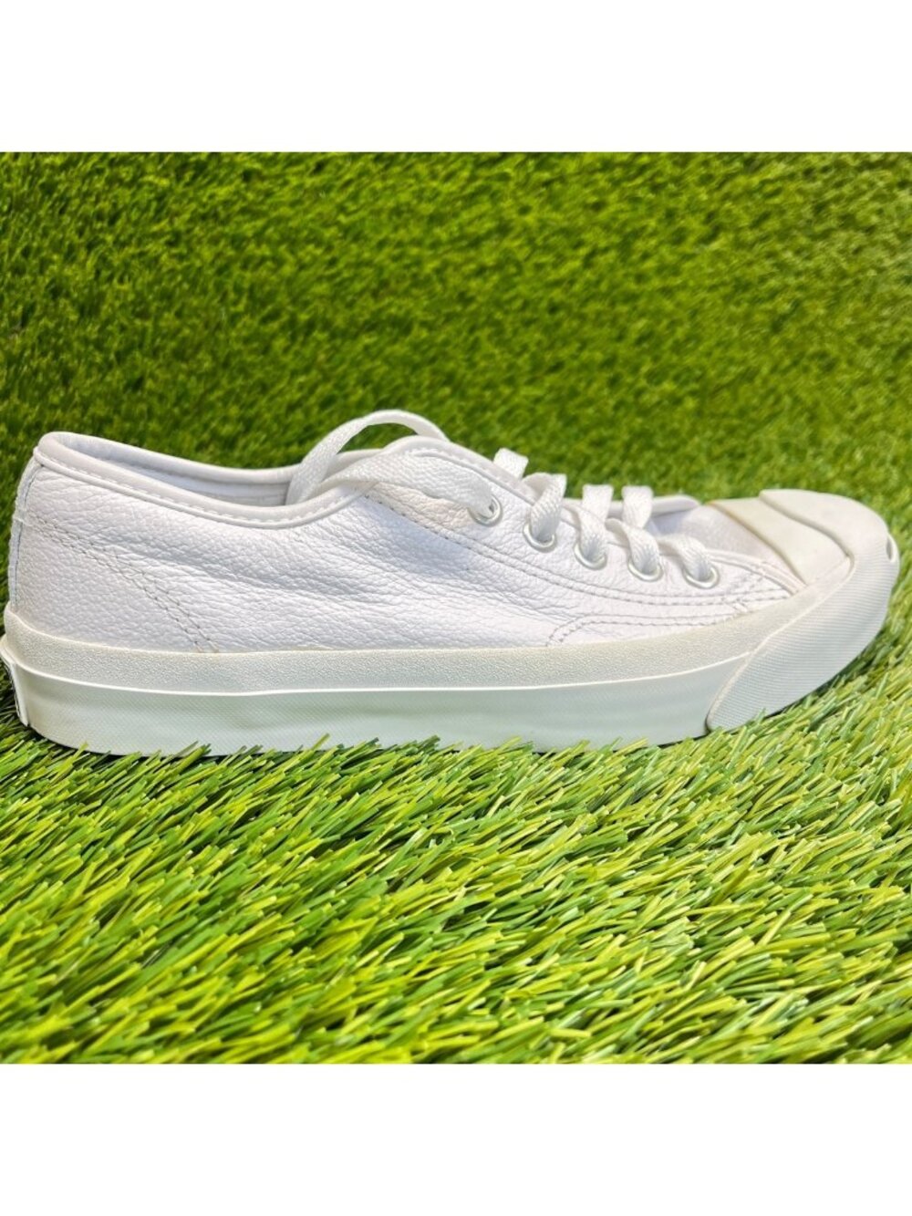 Converse Jack Purcell Leather Ox Womens Size 5.5 White Athletic Shoes Sneakers